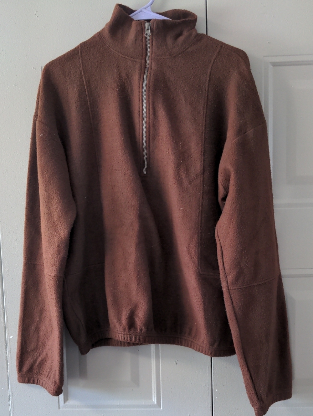 PrettyLittleThing Chocolate Brown Funnel Zip Jacket XSmall